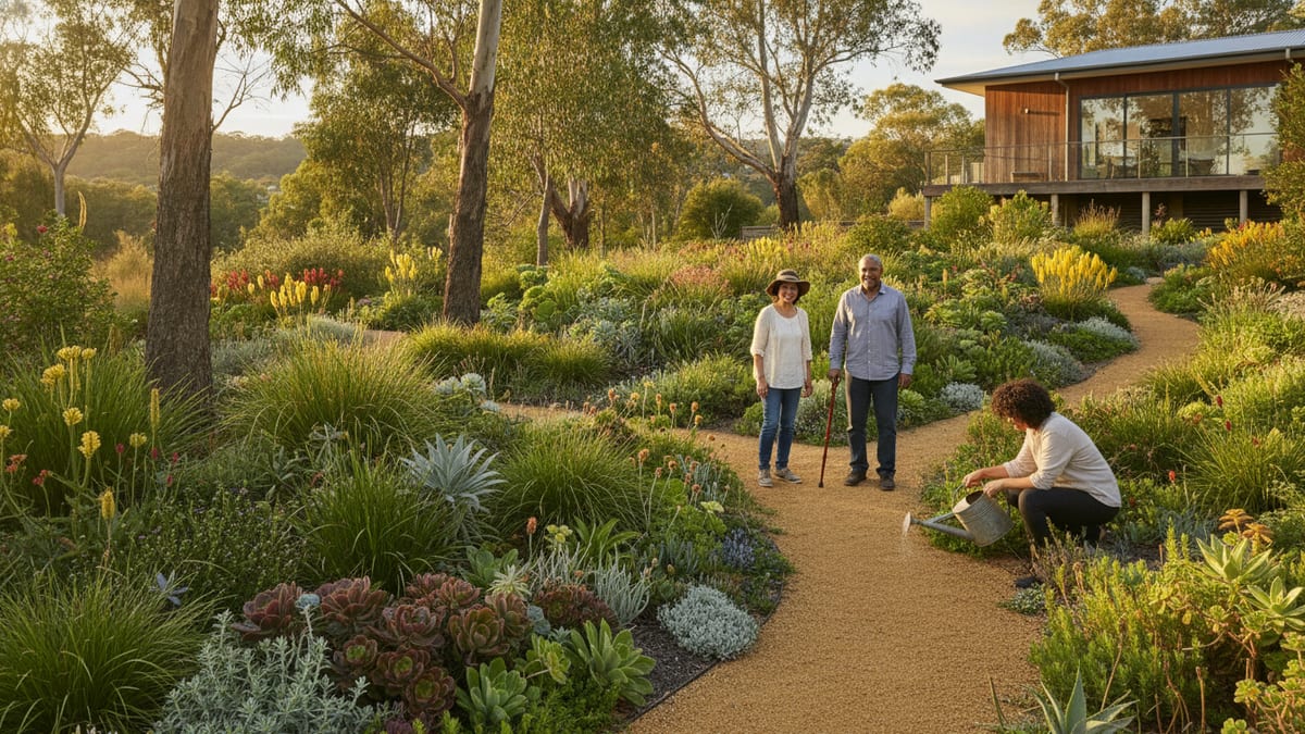 Waterwise garden design that doesn't look like a gravel pit